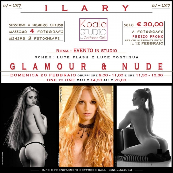 Glamour &amp; Nude con Ilary. Modelsharing al Koala Studio domenica 20 febbraio