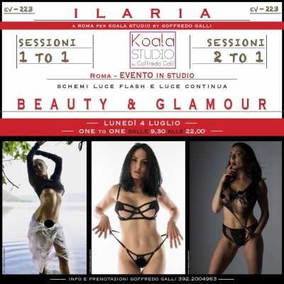 Beauty &amp; Glamour con Ilaria. Model sharing del Koala Studio di Goffredo Galli lunedì 4 luglio