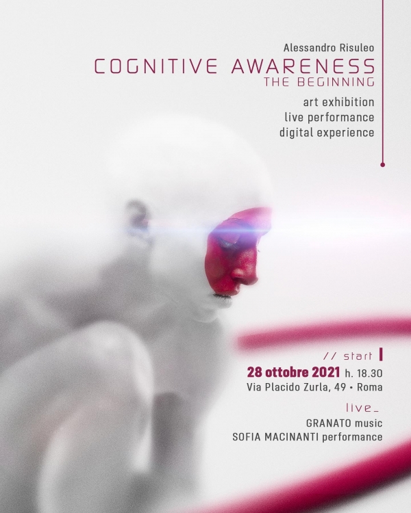 Cognitive Awareness, progetto di Alessandro Risuleo, che sarà presentato il 28 ottobre. Fotografia, realtà aumentata, opere d&#039;arte NFT digitali, esperienza virtuale OVR Metaverse