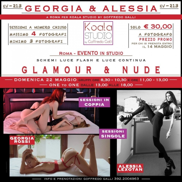 Glamour &amp; Nude. Model sharing del Koala Studio di Goffredo Galli con Giorgia &amp; Alessia domenica 22 maggio