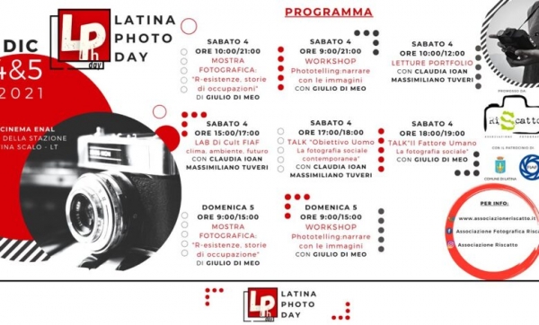 L’Associazione Fotografica RiScatto presenta la seconda edizione del Latina Photo Day il 4 e 5 dicembre: mostre, letture portfolio, talk, workshop, laboratori